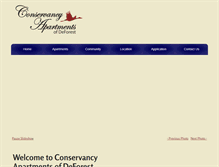 Tablet Screenshot of conservancyapartments.com